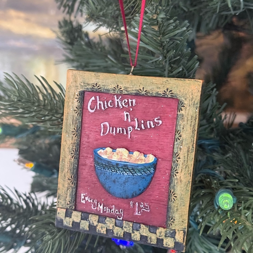 Vintage Rustic Chicken n' Dumplins Holiday Ornament